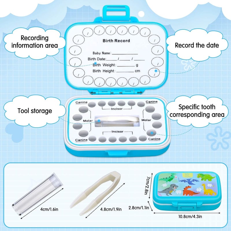 Caffox Tooth Keepsake Box, Tooth Fairy Box Lost Teeth Holders for Kids, Tooth Saver, First Tooth Container, Baby Teeth Storage for Boys and Girls - Image 2